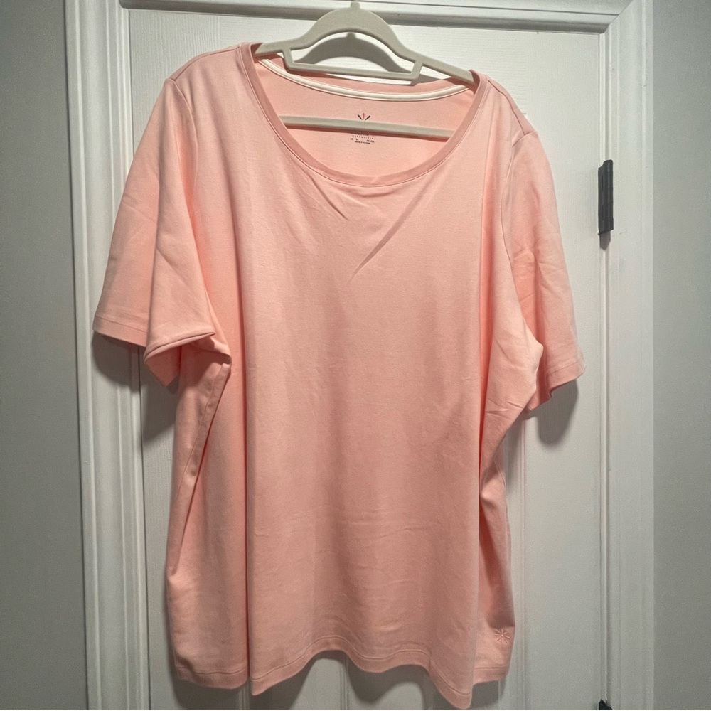 Isaac Mizrahi Live Blush Pink Top size 3x in like new condition